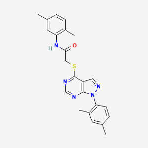 molecular formula C23H23N5OS B2889002 N-(2,5-dimethylphenyl)-2-[1-(2,4-dimethylphenyl)pyrazolo[3,4-d]pyrimidin-4-yl]sulfanylacetamide CAS No. 893925-55-8