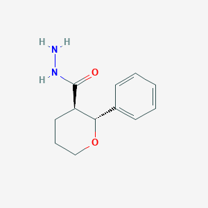 molecular formula C12H16N2O2 B2889006 (2R,3R)-2-phenyloxane-3-carbohydrazide CAS No. 1989638-10-9
