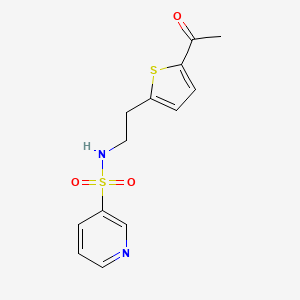 molecular formula C13H14N2O3S2 B2889008 N-(2-(5-acetylthiophen-2-yl)ethyl)pyridine-3-sulfonamide CAS No. 2034570-62-0