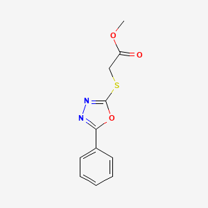 molecular formula C11H10N2O3S B2889015 2-((5-苯基-1,3,4-恶二唑-2-基)硫代)乙酸甲酯 CAS No. 140119-09-1