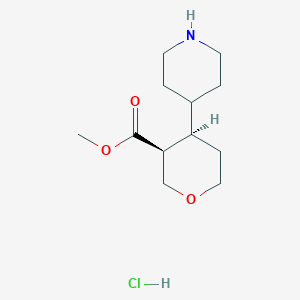 Methyl (3S,4R)-4-piperidin-4-yloxane-3-carboxylate;hydrochloride