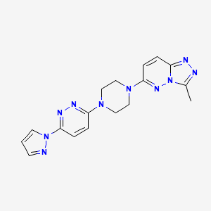 3-(4-{3-methyl-[1,2,4]triazolo[4,3-b]pyridazin-6-yl}piperazin-1-yl)-6-(1H-pyrazol-1-yl)pyridazine
