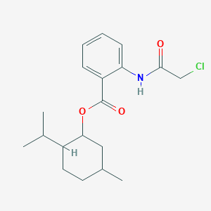 molecular formula C19H26ClNO3 B2889022 5-Methyl-2-(propan-2-yl)cyclohexyl 2-(2-chloroacetamido)benzoate CAS No. 1005135-85-2