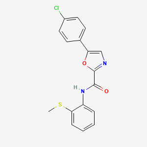 5-(4-chlorophenyl)-N-(2-(methylthio)phenyl)oxazole-2-carboxamide