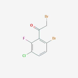 molecular formula C8H4Br2ClFO B2889032 6-Bromo-3-chloro-2-fluorophenacyl bromide CAS No. 1804382-46-4