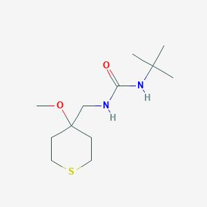 molecular formula C12H24N2O2S B2889035 1-(tert-butyl)-3-((4-methoxytetrahydro-2H-thiopyran-4-yl)methyl)urea CAS No. 2034400-70-7