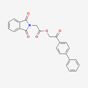 molecular formula C24H17NO5 B2889036 [2-Oxo-2-(4-phenylphenyl)ethyl] 2-(1,3-dioxoisoindol-2-yl)acetate CAS No. 868153-29-1