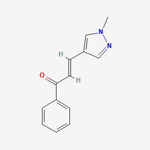 molecular formula C13H12N2O B2889037 Propenone, 3-(1-methyl-1H-pyrazol-4-yl)-1-phenyl- CAS No. 959003-66-8