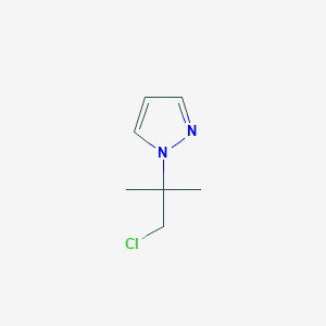 molecular formula C7H11ClN2 B2889048 1-(1-氯-2-甲基丙烷-2-基)-1H-吡唑 CAS No. 1955557-27-3