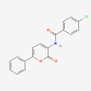 molecular formula C18H12ClNO3 B2889049 4-氯-N-(2-氧代-6-苯基-2H-吡喃-3-基)苯甲酰胺 CAS No. 478043-23-1