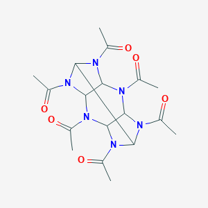 molecular formula C18H24N6O6 B288905 2,4,6,8,10,12-Hexaacetyl-2,4,6,8,10,12-hexaazatetracyclo[5.5.0.0~3,11~.0~5,9~]dodecane 