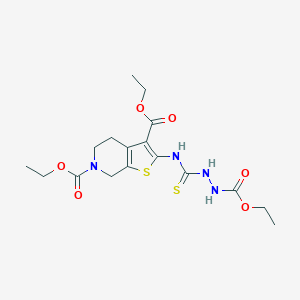 diethyl 2-({[2-(ethoxycarbonyl)hydrazino]carbothioyl}amino)-4,7-dihydrothieno[2,3-c]pyridine-3,6(5H)-dicarboxylate