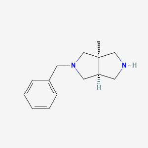 molecular formula C14H20N2 B2889065 (3Ar,6aS)-5-苄基-3a-甲基-1,2,3,4,6,6a-六氢吡咯并[3,4-c]吡咯 CAS No. 2095396-10-2