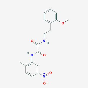 molecular formula C18H19N3O5 B2889068 N1-(2-甲氧基苯乙基)-N2-(2-甲基-5-硝基苯基)草酰胺 CAS No. 899978-72-4