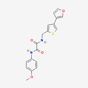 molecular formula C18H16N2O4S B2889069 N-{[4-(furan-3-yl)thiophen-2-yl]methyl}-N'-(4-methoxyphenyl)ethanediamide CAS No. 2380041-88-1