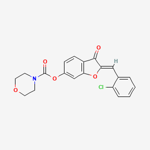 (Z)-2-(2-chlorobenzylidene)-3-oxo-2,3-dihydrobenzofuran-6-yl morpholine-4-carboxylate