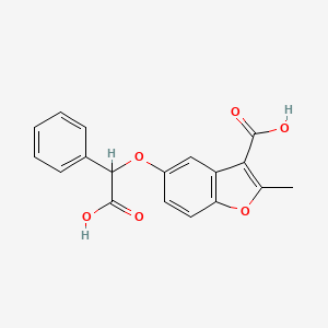molecular formula C18H14O6 B2889092 5-(羧基(苯基)甲氧基)-2-甲基苯并呋喃-3-甲酸 CAS No. 384364-69-6