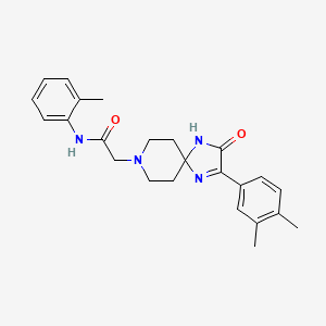 molecular formula C24H28N4O2 B2889095 2-(2-(3,4-二甲苯基)-3-氧代-1,4,8-三氮杂螺[4.5]癸-1-烯-8-基)-N-(邻甲苯基)乙酰胺 CAS No. 1189692-48-5