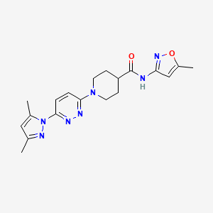 molecular formula C19H23N7O2 B2889102 1-(6-(3,5-dimethyl-1H-pyrazol-1-yl)pyridazin-3-yl)-N-(5-methylisoxazol-3-yl)piperidine-4-carboxamide CAS No. 1351607-84-5
