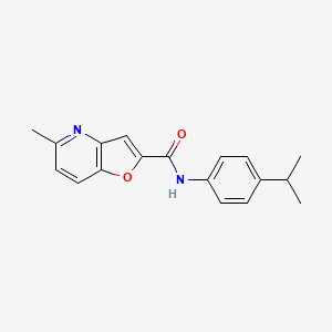 molecular formula C18H18N2O2 B2889103 N-(4-isopropylphenyl)-5-methylfuro[3,2-b]pyridine-2-carboxamide CAS No. 941928-32-1