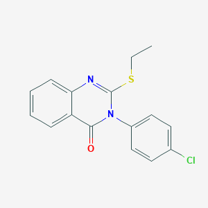 molecular formula C16H13ClN2OS B288911 3-(4-chlorophenyl)-2-(ethylsulfanyl)-4(3H)-quinazolinone 