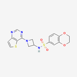 N-(1-Thieno[3,2-d]pyrimidin-4-ylazetidin-3-yl)-2,3-dihydro-1,4-benzodioxine-6-sulfonamide