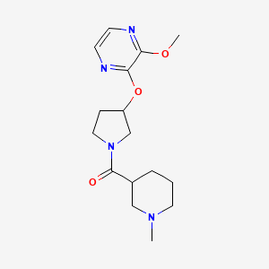 B2889144 (3-((3-Methoxypyrazin-2-yl)oxy)pyrrolidin-1-yl)(1-methylpiperidin-3-yl)methanone CAS No. 2034577-54-1