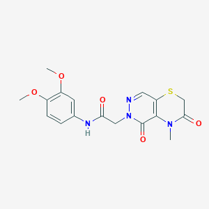 molecular formula C17H18N4O5S B2889145 N-环戊基-4-[(4-异丙基-2,3-二氧哌嗪-1-基)甲基]苯甲酰胺 CAS No. 1251703-29-3