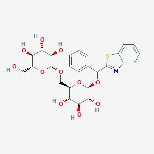 (2R,3R,4S,5S,6R)-2-[[(2R,3S,4S,5R,6S)-6-[1,3-benzothiazol-2-yl(phenyl)methoxy]-3,4,5-trihydroxyoxan-2-yl]methoxy]-6-(hydroxymethyl)oxane-3,4,5-triol