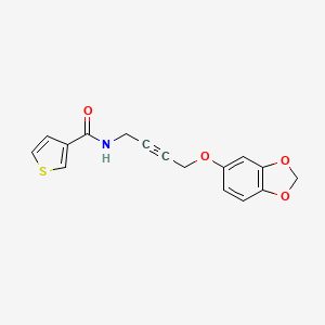 N-(4-(benzo[d][1,3]dioxol-5-yloxy)but-2-yn-1-yl)thiophene-3-carboxamide