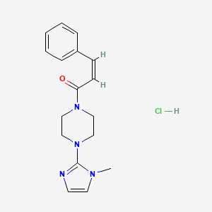 (Z)-1-(4-(1-methyl-1H-imidazol-2-yl)piperazin-1-yl)-3-phenylprop-2-en-1-one hydrochloride
