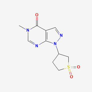 molecular formula C10H12N4O3S B2889157 1-(1,1-dioxidotetrahydrothiophen-3-yl)-5-methyl-1H-pyrazolo[3,4-d]pyrimidin-4(5H)-one CAS No. 1105230-48-5