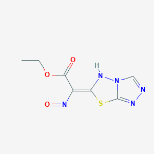 ethyl (2Z)-2-nitroso-2-(5H-[1,2,4]triazolo[3,4-b][1,3,4]thiadiazol-6-ylidene)acetate