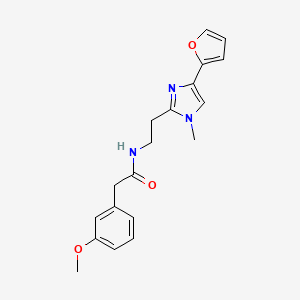 N-(2-(4-(furan-2-yl)-1-methyl-1H-imidazol-2-yl)ethyl)-2-(3-methoxyphenyl)acetamide
