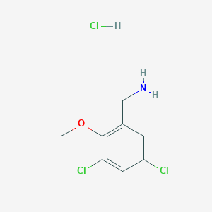 molecular formula C8H10Cl3NO B2889161 (3,5-二氯-2-甲氧基苯基)甲胺；盐酸盐 CAS No. 2378507-01-6