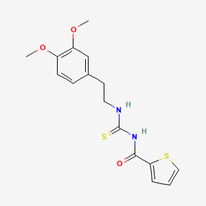 N-(((2-(3,4-Dimethoxyphenyl)ethyl)amino)thioxomethyl)-2-thienylformamide