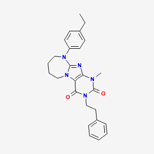 10-(4-ethylphenyl)-1-methyl-3-phenethyl-7,8,9,10-tetrahydro-1H-[1,3]diazepino[2,1-f]purine-2,4(3H,6H)-dione