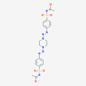 molecular formula C20H22N8O6S2-2 B288918 N-[4-[[4-[[4-(1-oxidoethylideneamino)sulfonylphenyl]diazenyl]piperazin-1-yl]diazenyl]phenyl]sulfonylethanimidate 