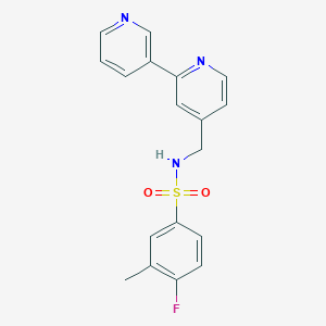 N-([2,3'-bipyridin]-4-ylmethyl)-4-fluoro-3-methylbenzenesulfonamide