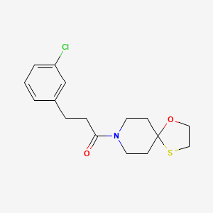 3-(3-Chlorophenyl)-1-(1-oxa-4-thia-8-azaspiro[4.5]decan-8-yl)propan-1-one