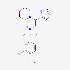 3-chloro-4-methoxy-N-(2-(1-methyl-1H-pyrrol-2-yl)-2-morpholinoethyl)benzenesulfonamide