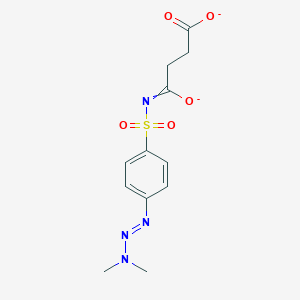 molecular formula C12H14N4O5S-2 B288920 4-[4-(Dimethylaminodiazenyl)phenyl]sulfonylimino-4-oxidobutanoate 
