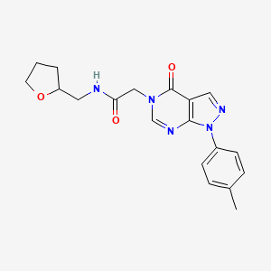 2-[1-(4-methylphenyl)-4-oxopyrazolo[3,4-d]pyrimidin-5-yl]-N-(oxolan-2-ylmethyl)acetamide