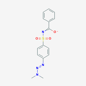 molecular formula C15H15N4O3S- B288921 N-[4-(dimethylaminodiazenyl)phenyl]sulfonylbenzenecarboximidate 