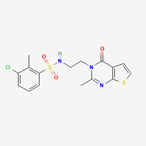 3-chloro-2-methyl-N-(2-(2-methyl-4-oxothieno[2,3-d]pyrimidin-3(4H)-yl)ethyl)benzenesulfonamide