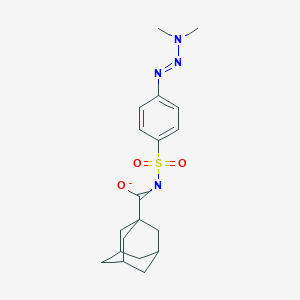molecular formula C19H25N4O3S- B288922 N-[4-(dimethylaminodiazenyl)phenyl]sulfonyladamantane-1-carboximidate 