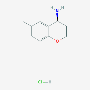 molecular formula C11H16ClNO B2889223 (4S)-6,8-二甲基-3,4-二氢-2H-1-苯并吡喃-4-胺盐酸盐 CAS No. 2193051-85-1