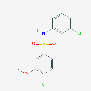 4-chloro-N-(3-chloro-2-methylphenyl)-3-methoxybenzene-1-sulfonamide