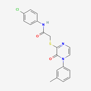 N-(4-chlorophenyl)-2-[4-(3-methylphenyl)-3-oxopyrazin-2-yl]sulfanylacetamide
