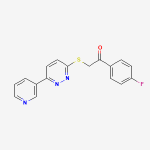 1-(4-Fluorophenyl)-2-(6-pyridin-3-ylpyridazin-3-yl)sulfanylethanone
